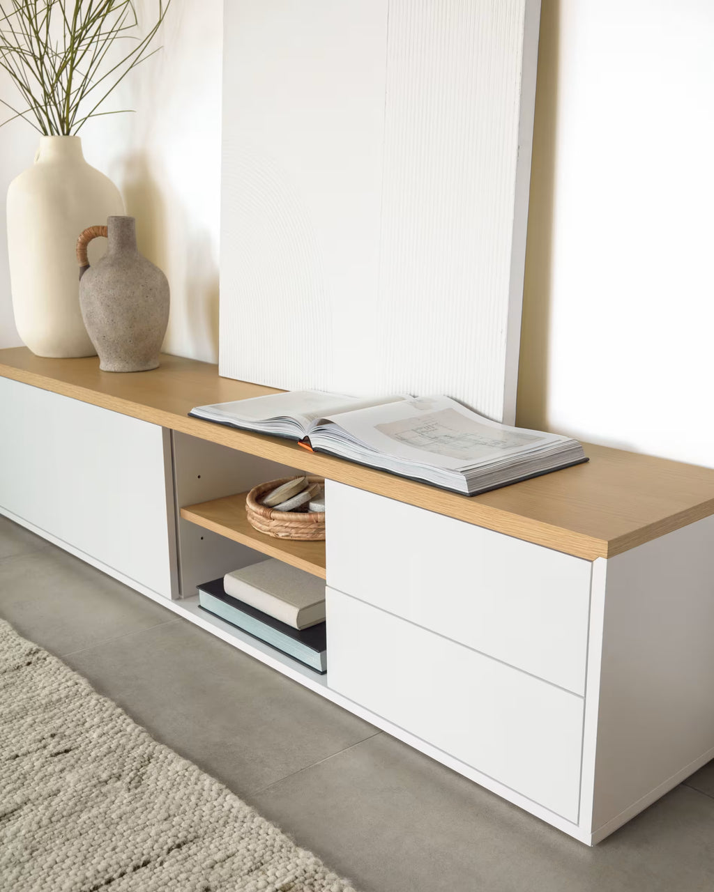 Nova White TV Table