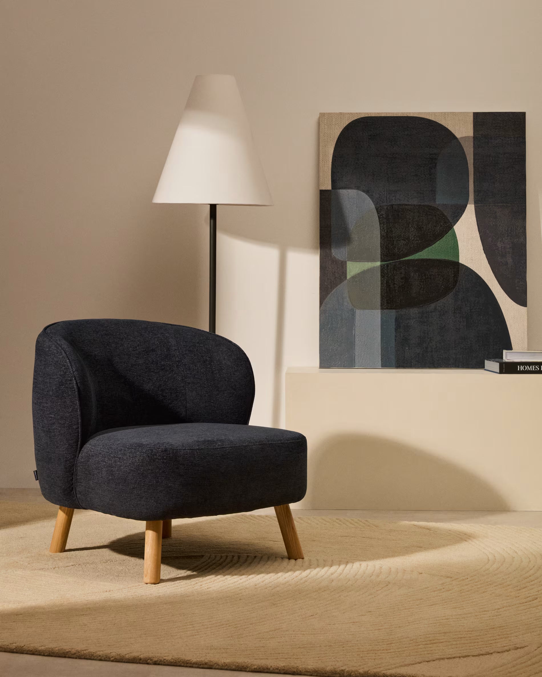 كرسي بوكليه أزرق رمادي لافين