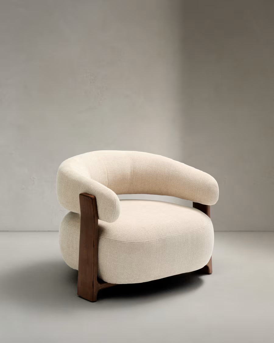 كرسي بذراعين ألين بيج فاتح