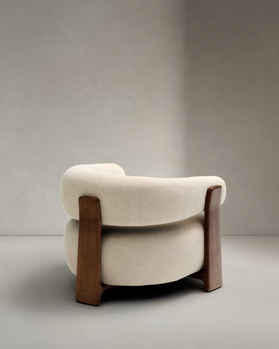 كرسي بذراعين ألين بيج فاتح