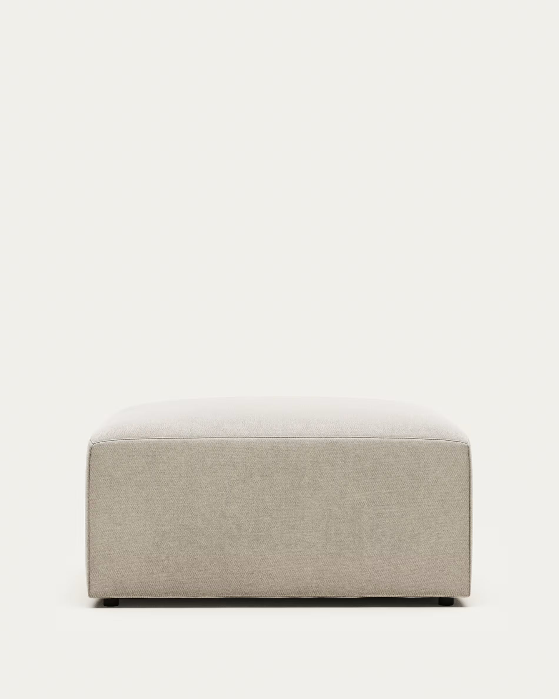Beige ottoman on a white background