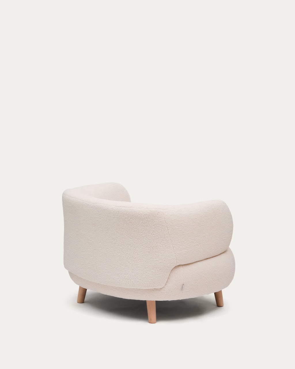 Beige armchair on a white background