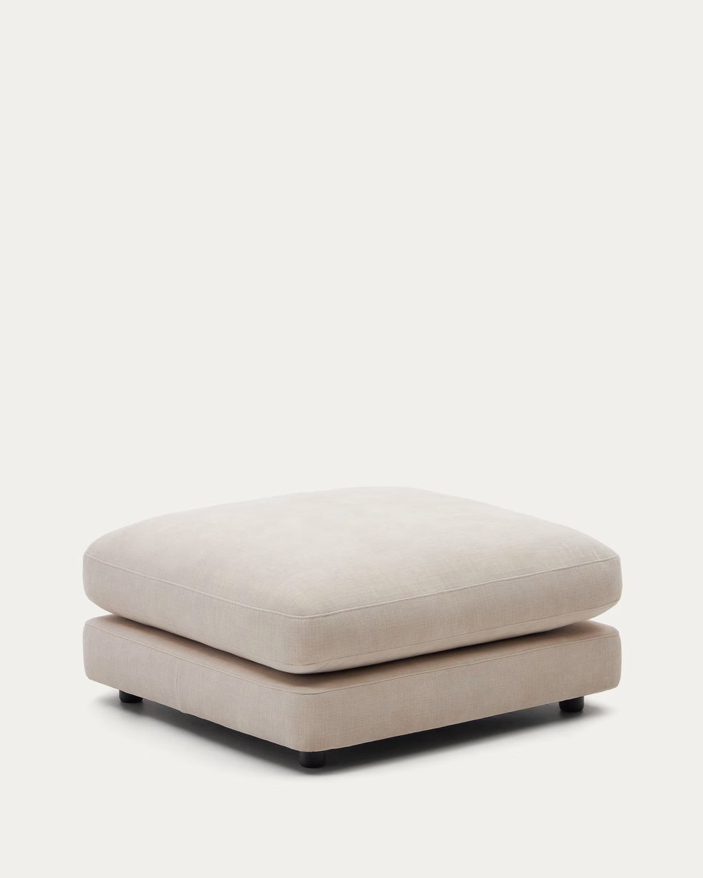 Beige ottoman on a white background