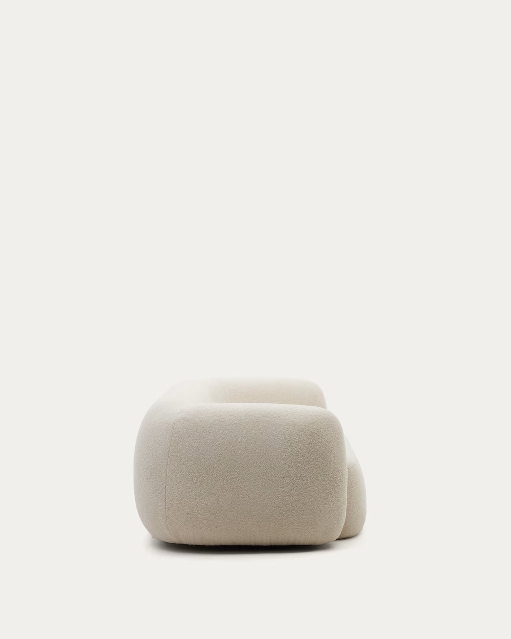 Beige ottoman on a white background