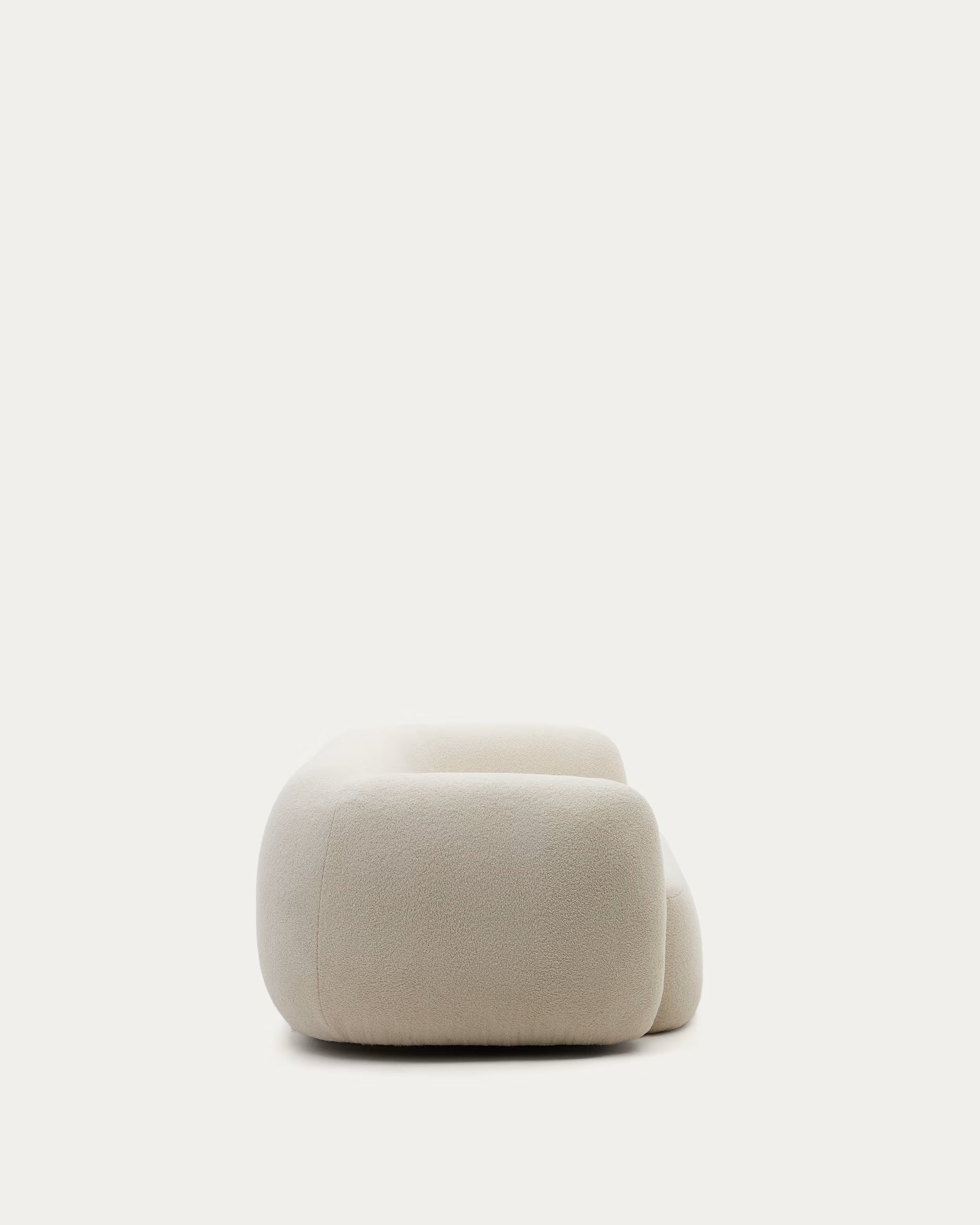 Beige ottoman on a white background