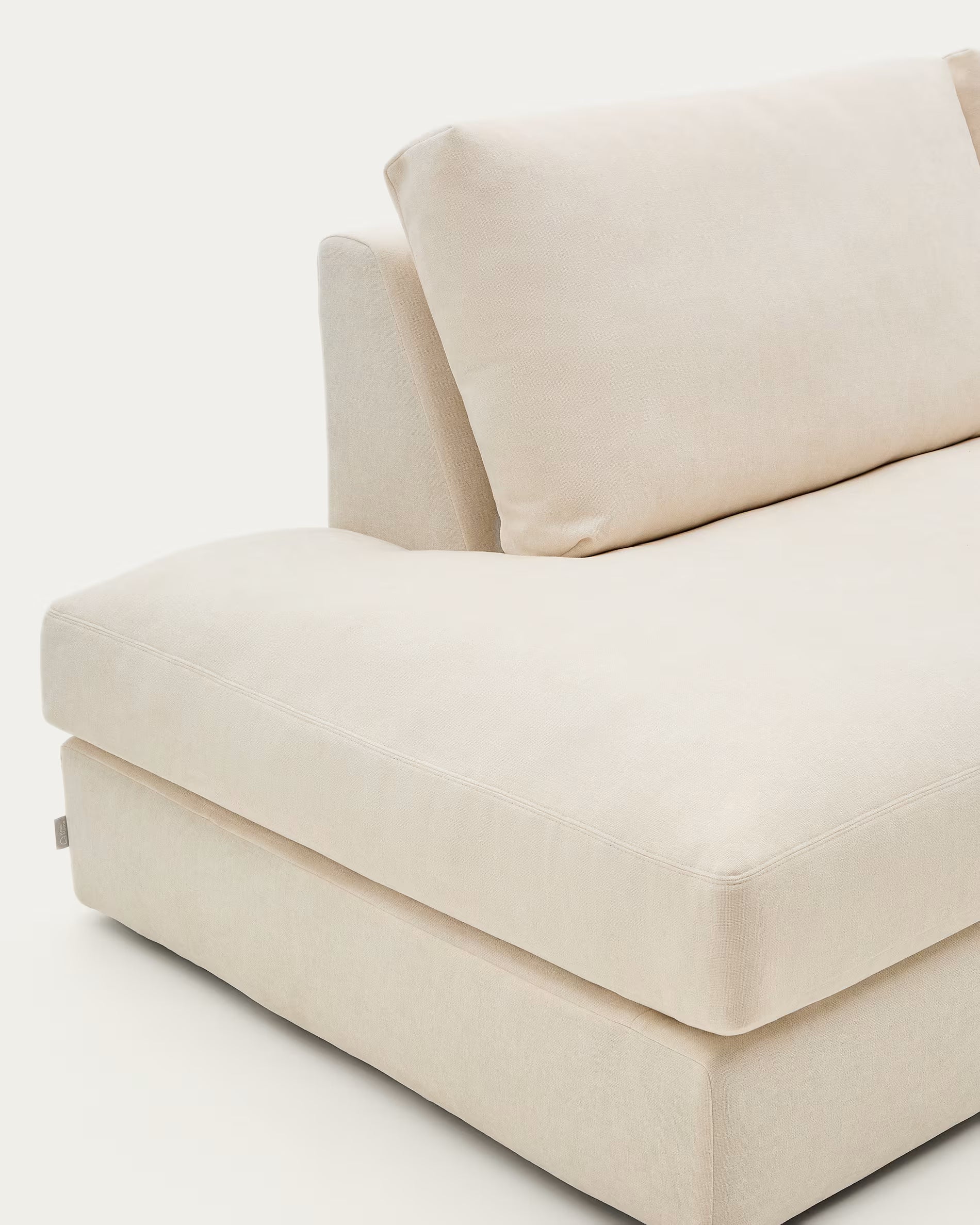 Beige sofa on a white background