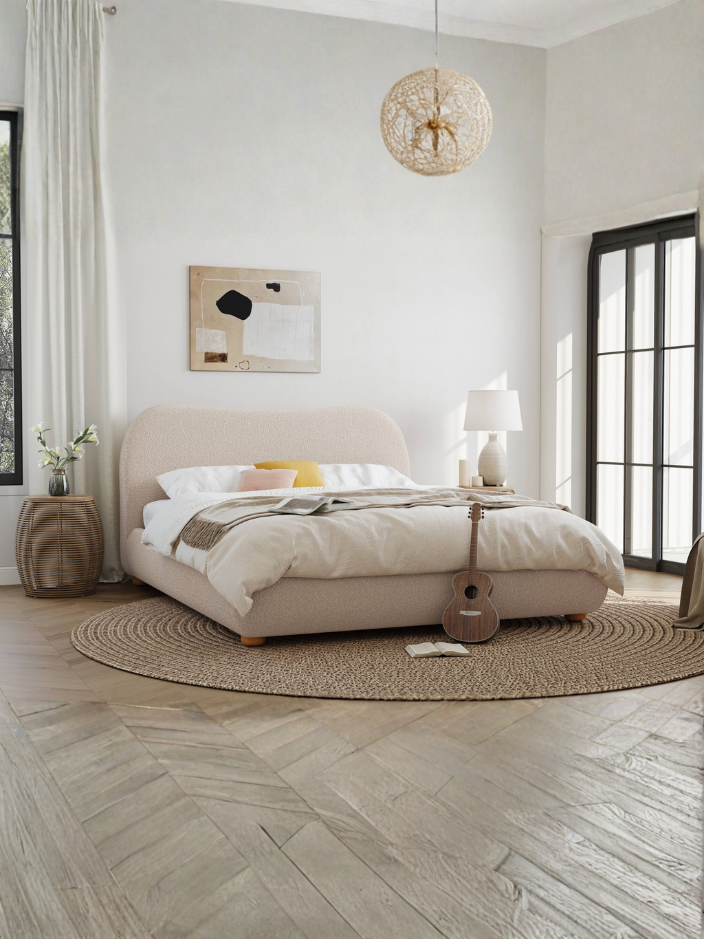 Etta Fabric Upholstered Bed Frame