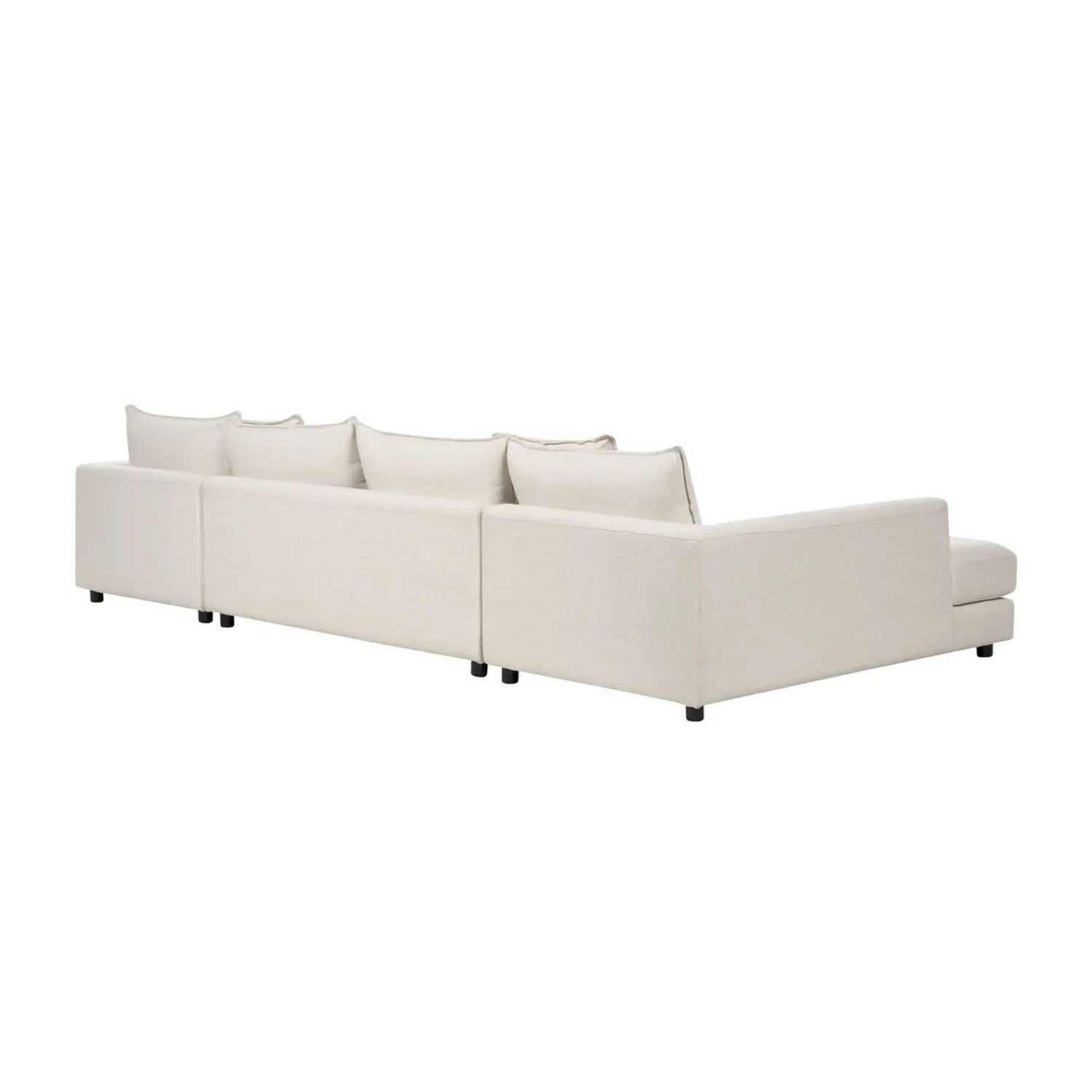 Beige sectional sofa on a white background