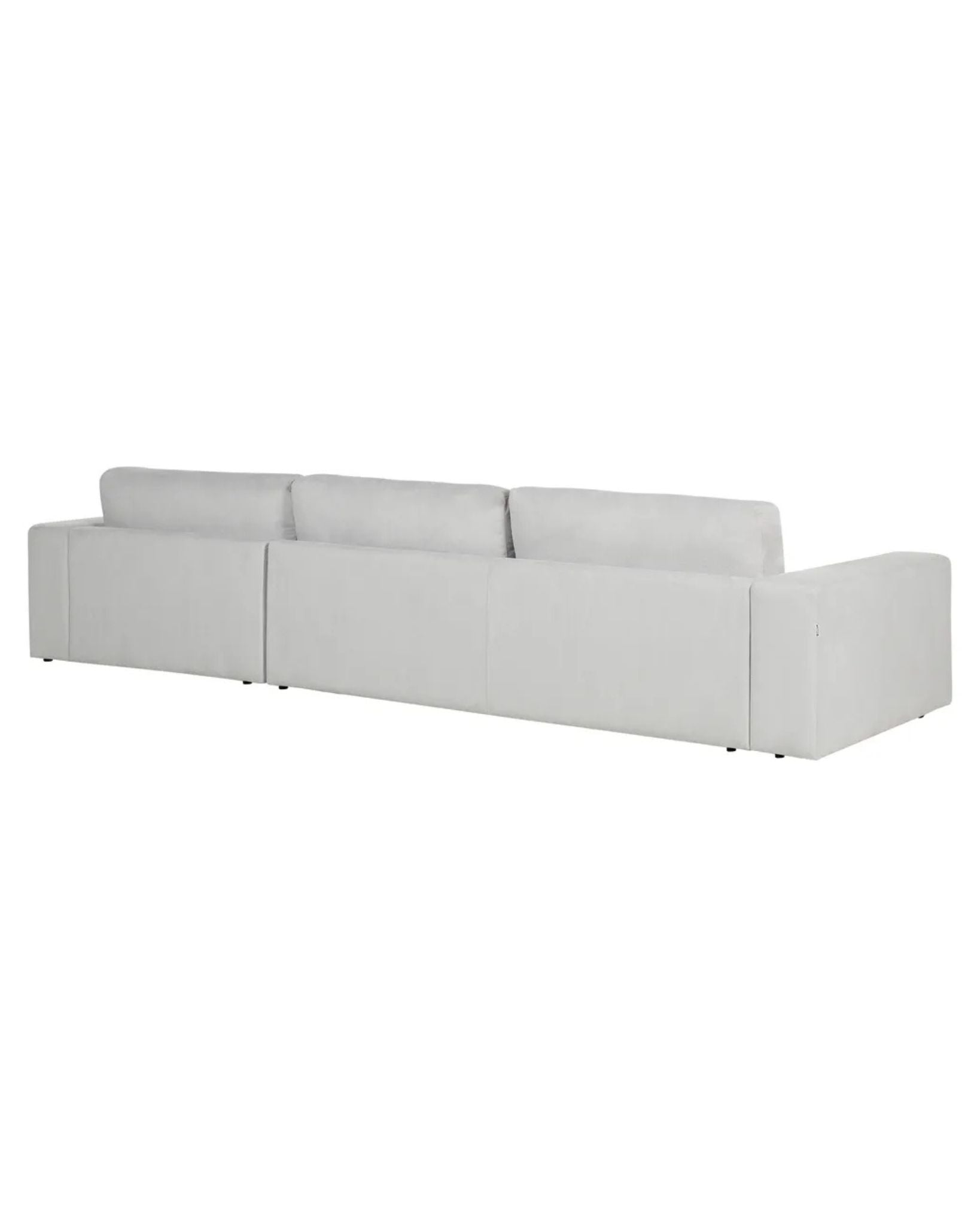 White sectional sofa on a white background