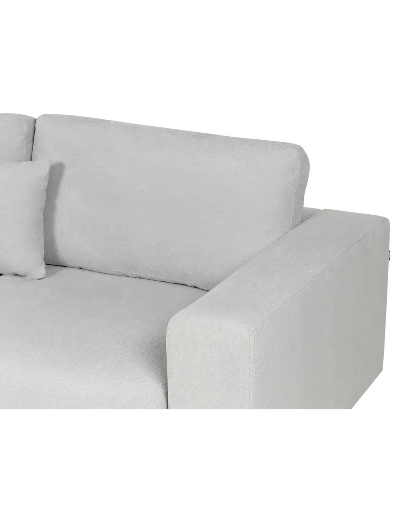 Gray sectional sofa on a white background