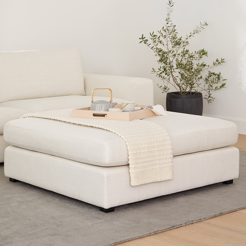 Beta Ottoman – Off-White