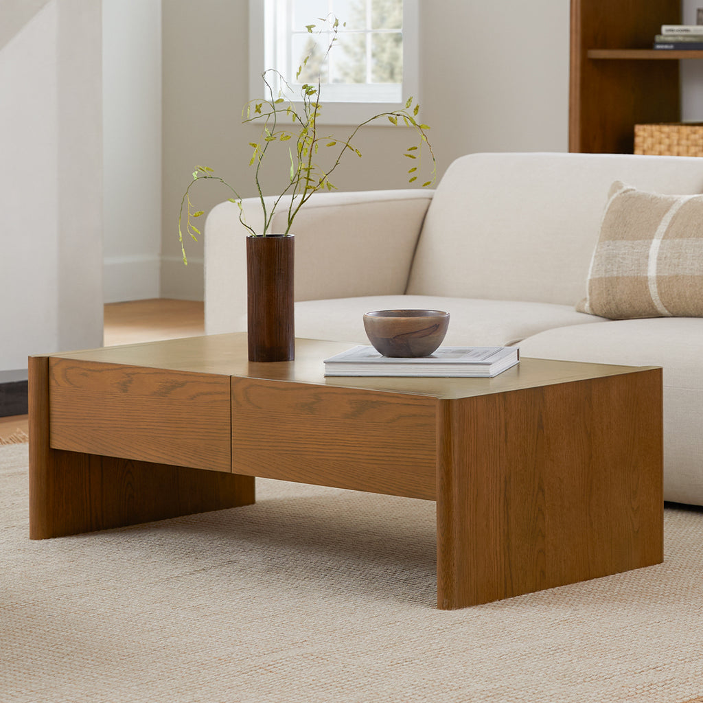 Torme Storage Coffee Table – Smoked Oak