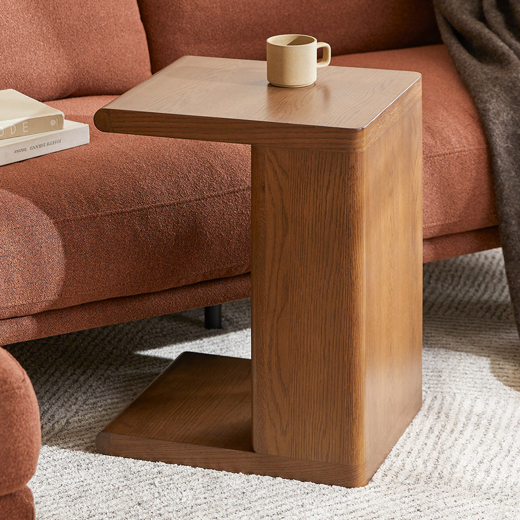 Torme  Side Table - Smoked Oak