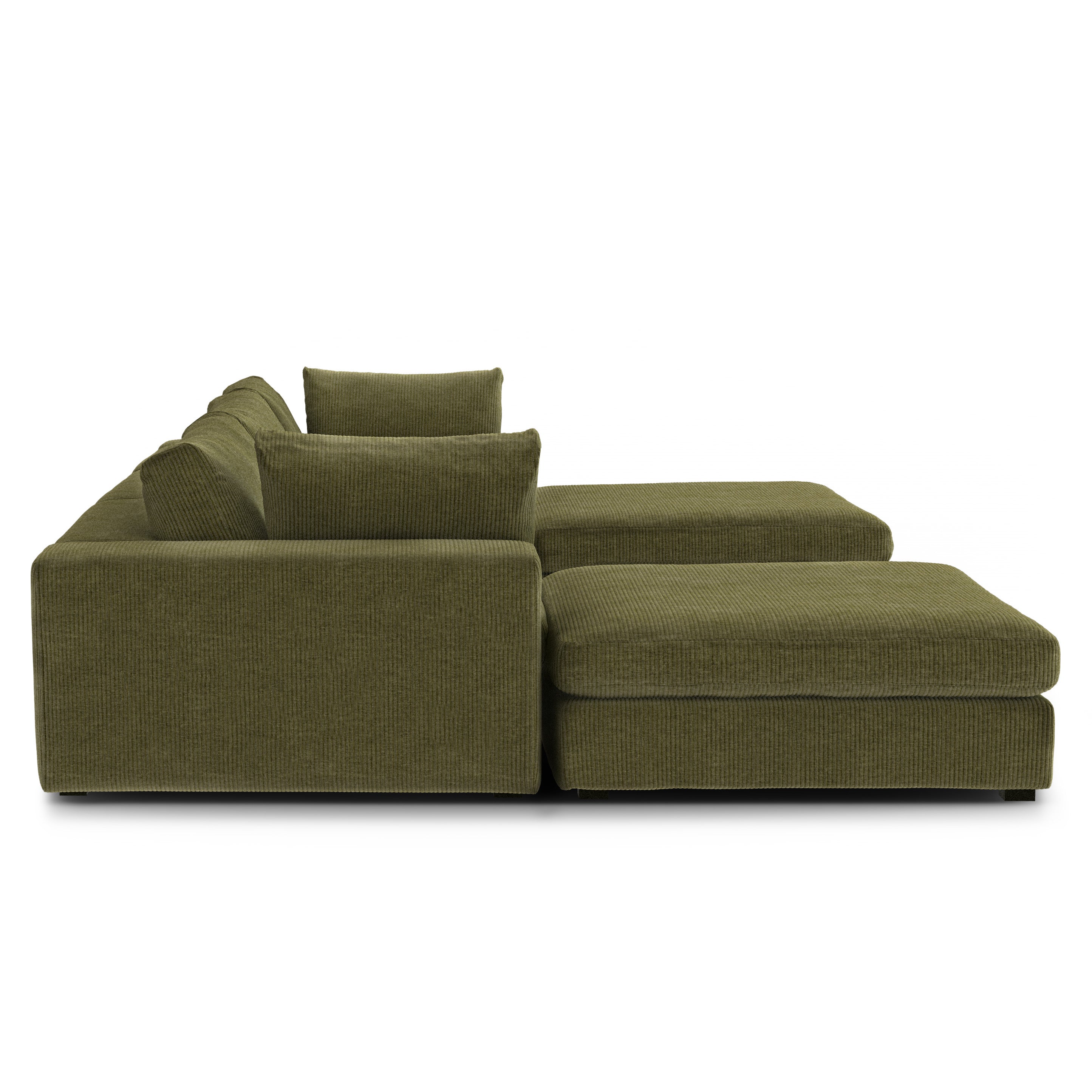 كنب بيتا الموديولار على شكل حرف U لون زيتي