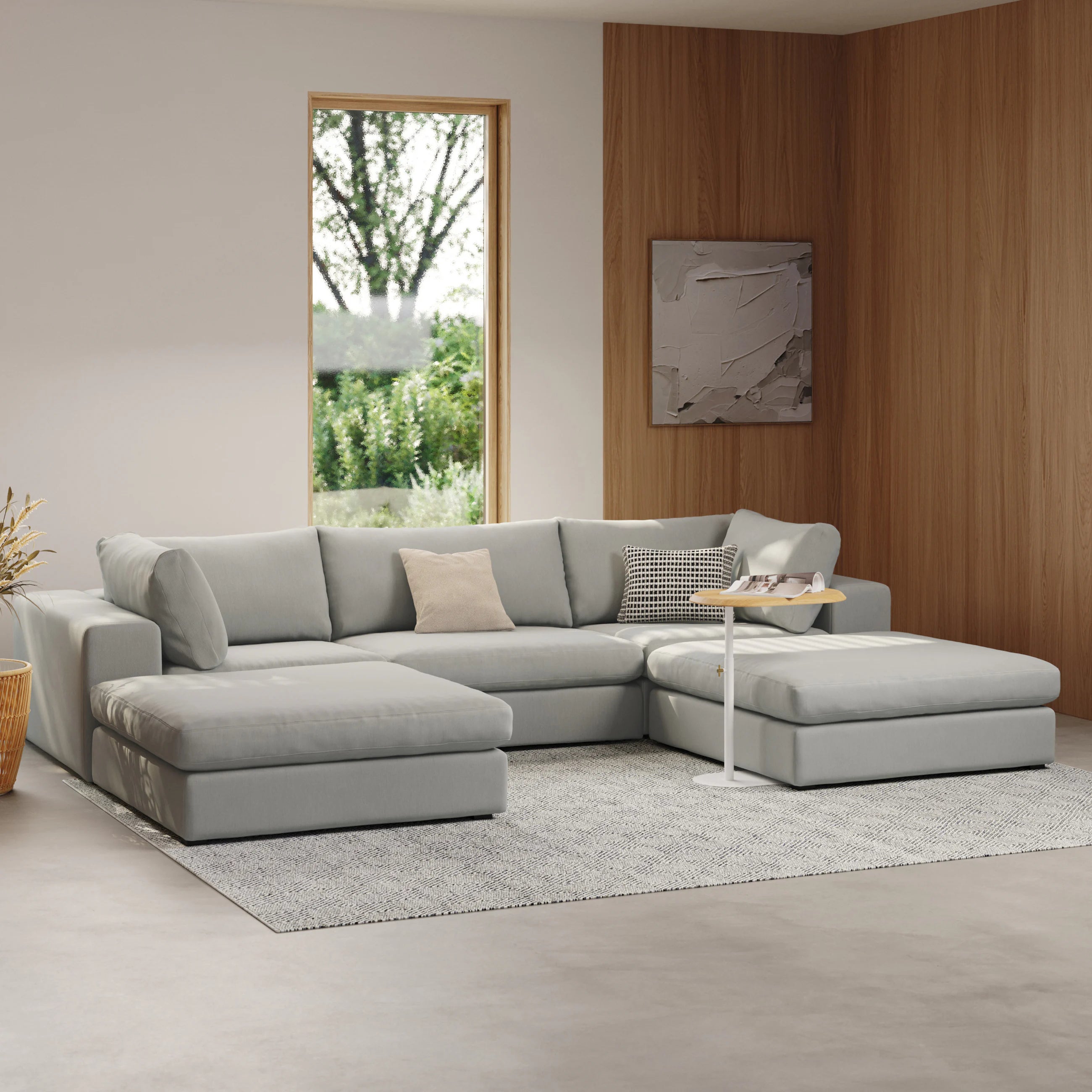 Beta Modular U-Shaped Sofa – Grey