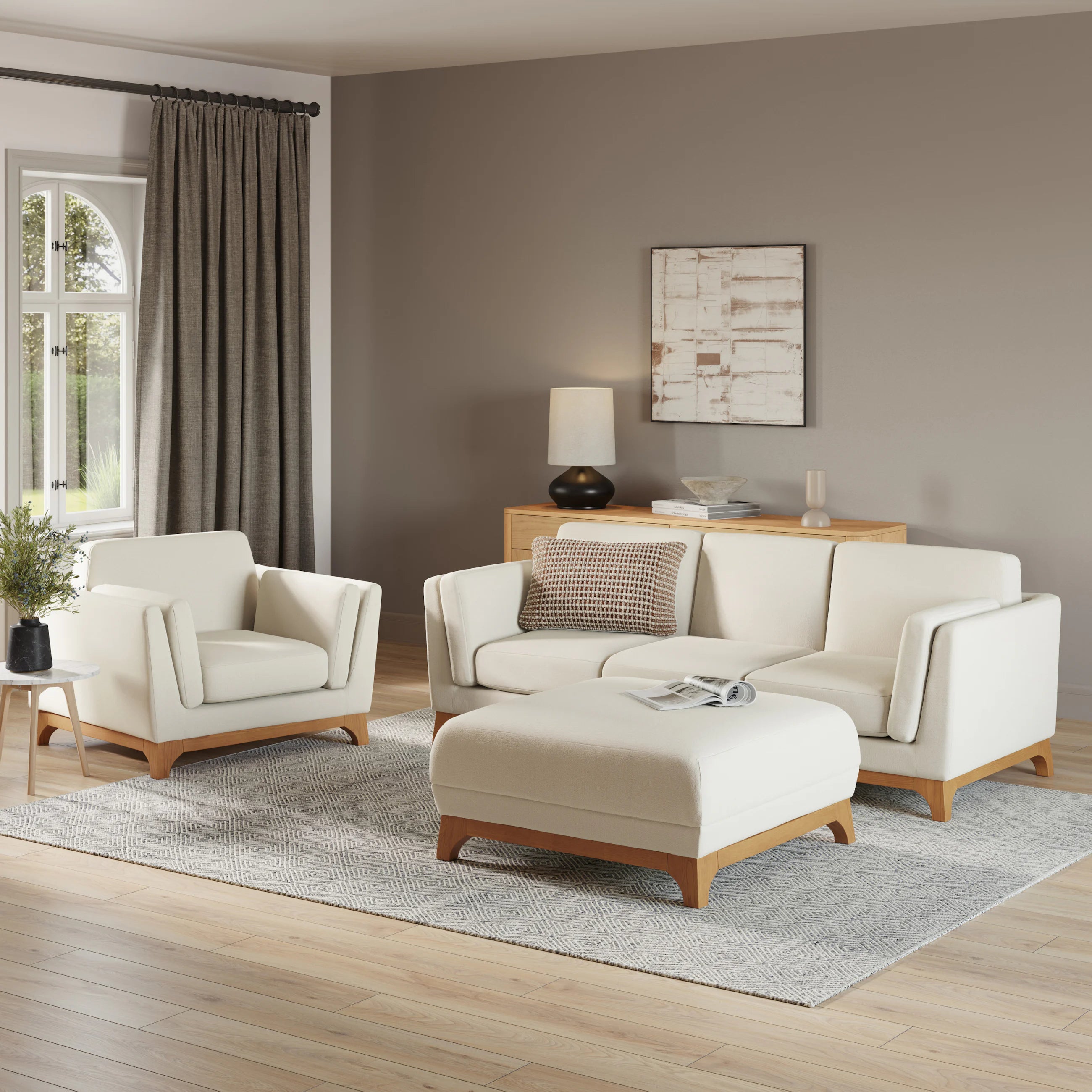 Ceni Beige Sofa Set