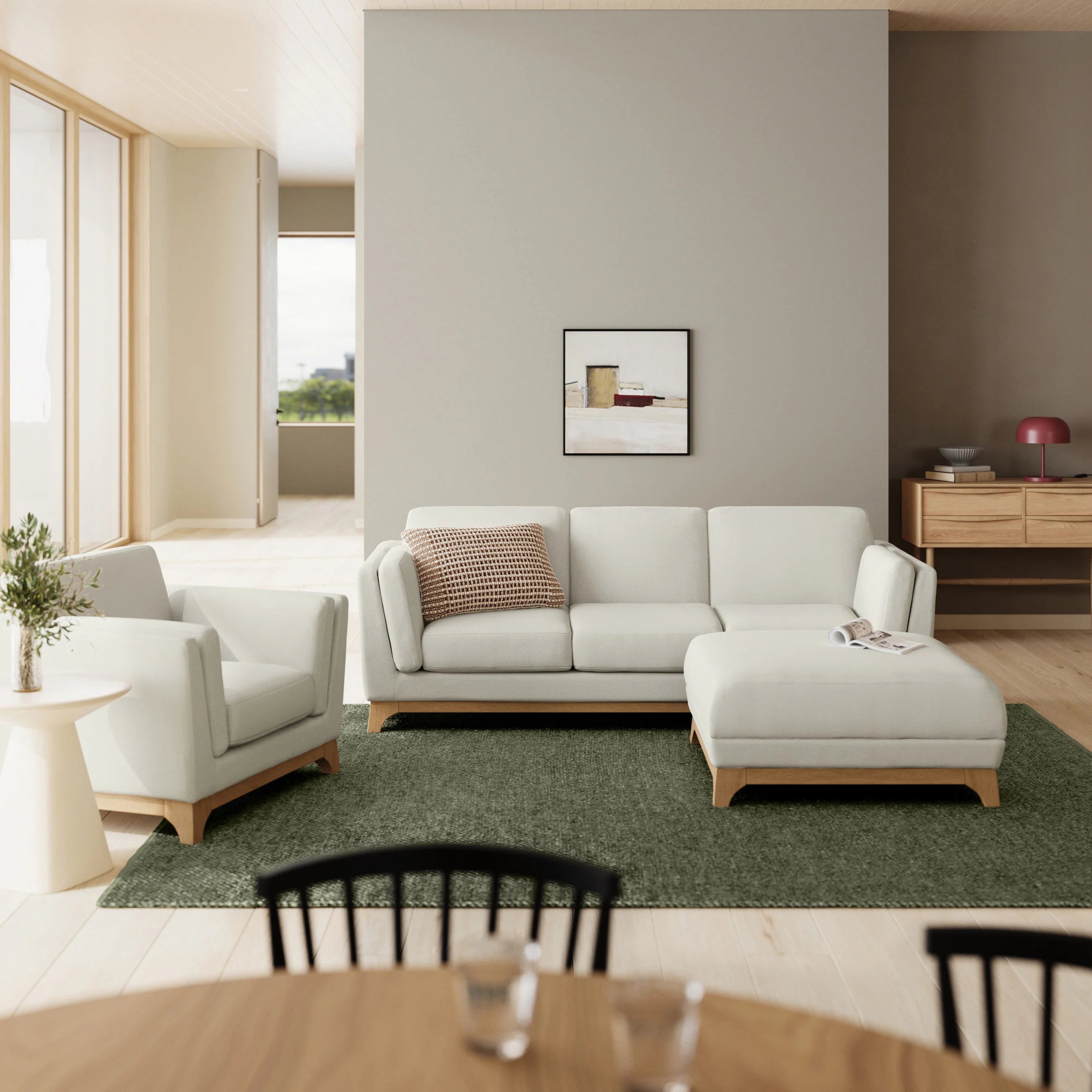 Ceni Beige Sofa Set