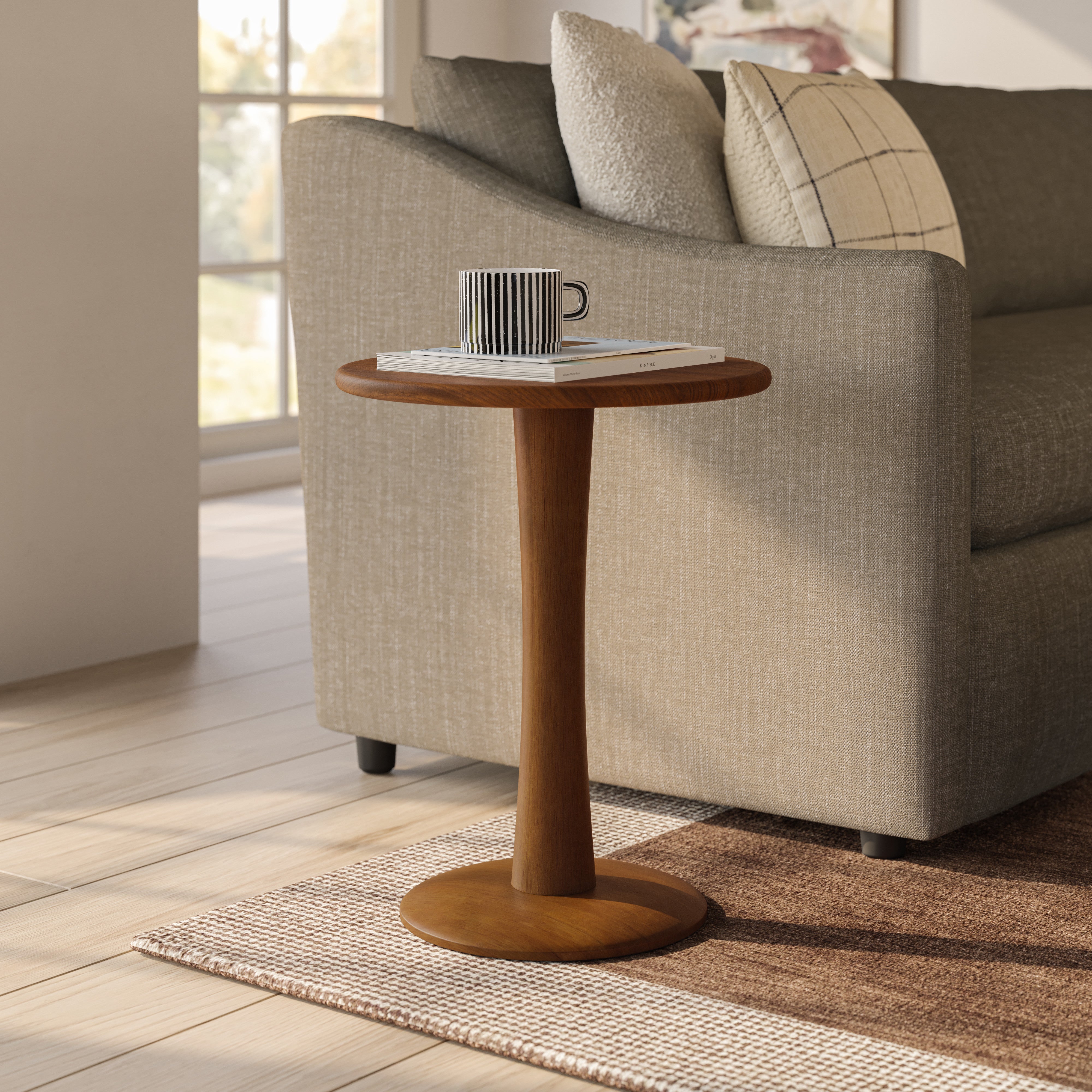Fiore Side Table - Walnut – ALPHA LORA
