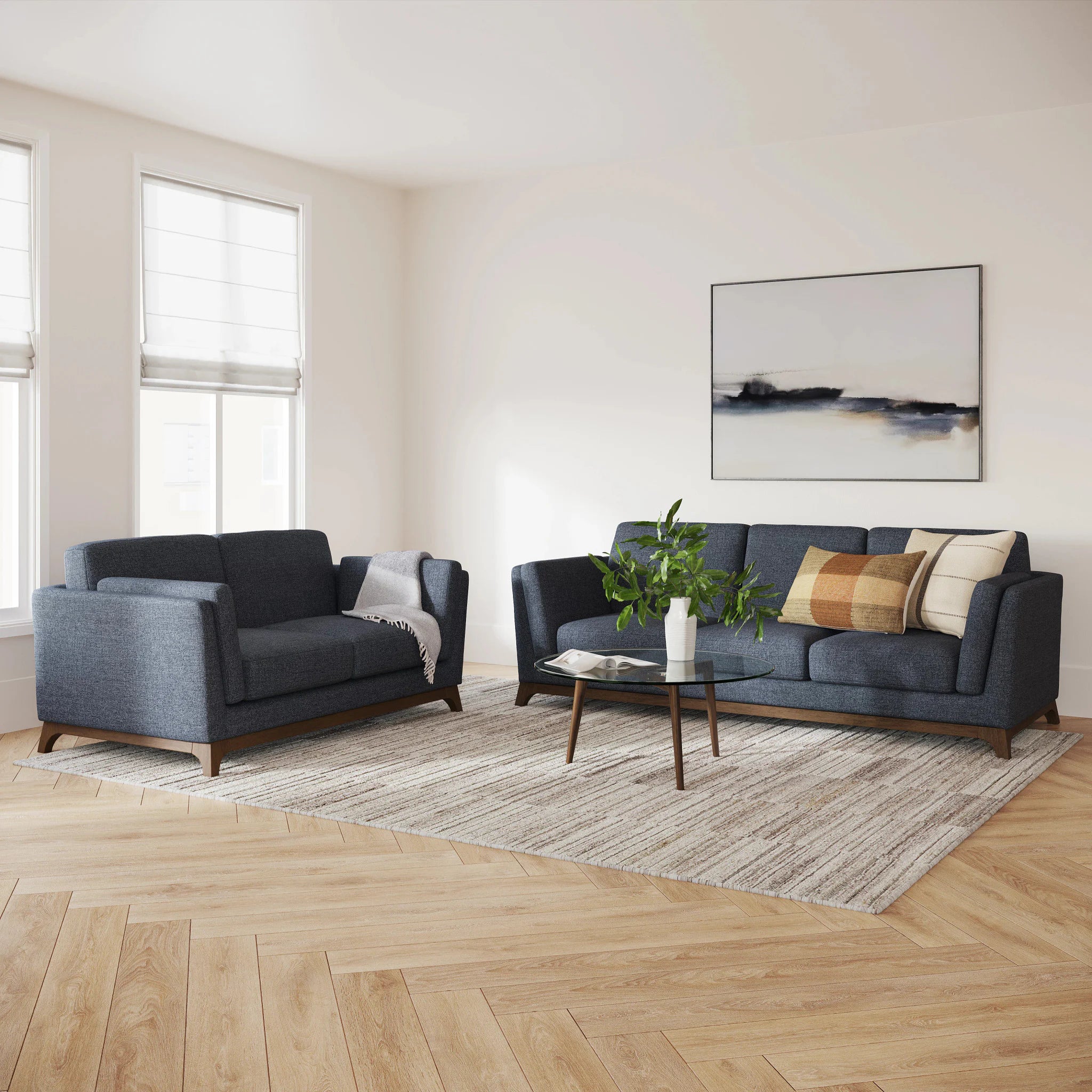 طقم كنب سيني كحلي